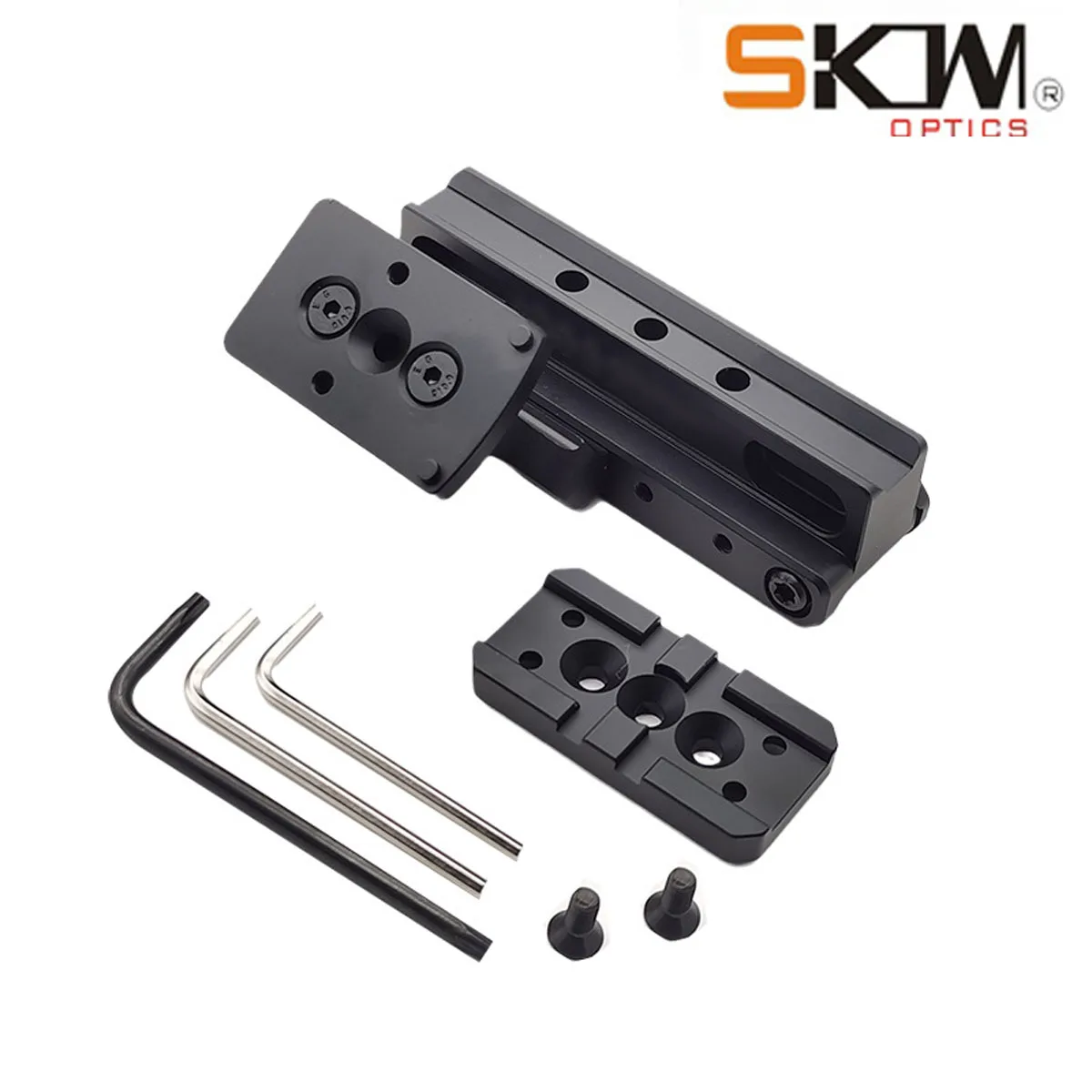 Soporte táctico SKWGEAR para AR15 con base óptica y placa adaptadora