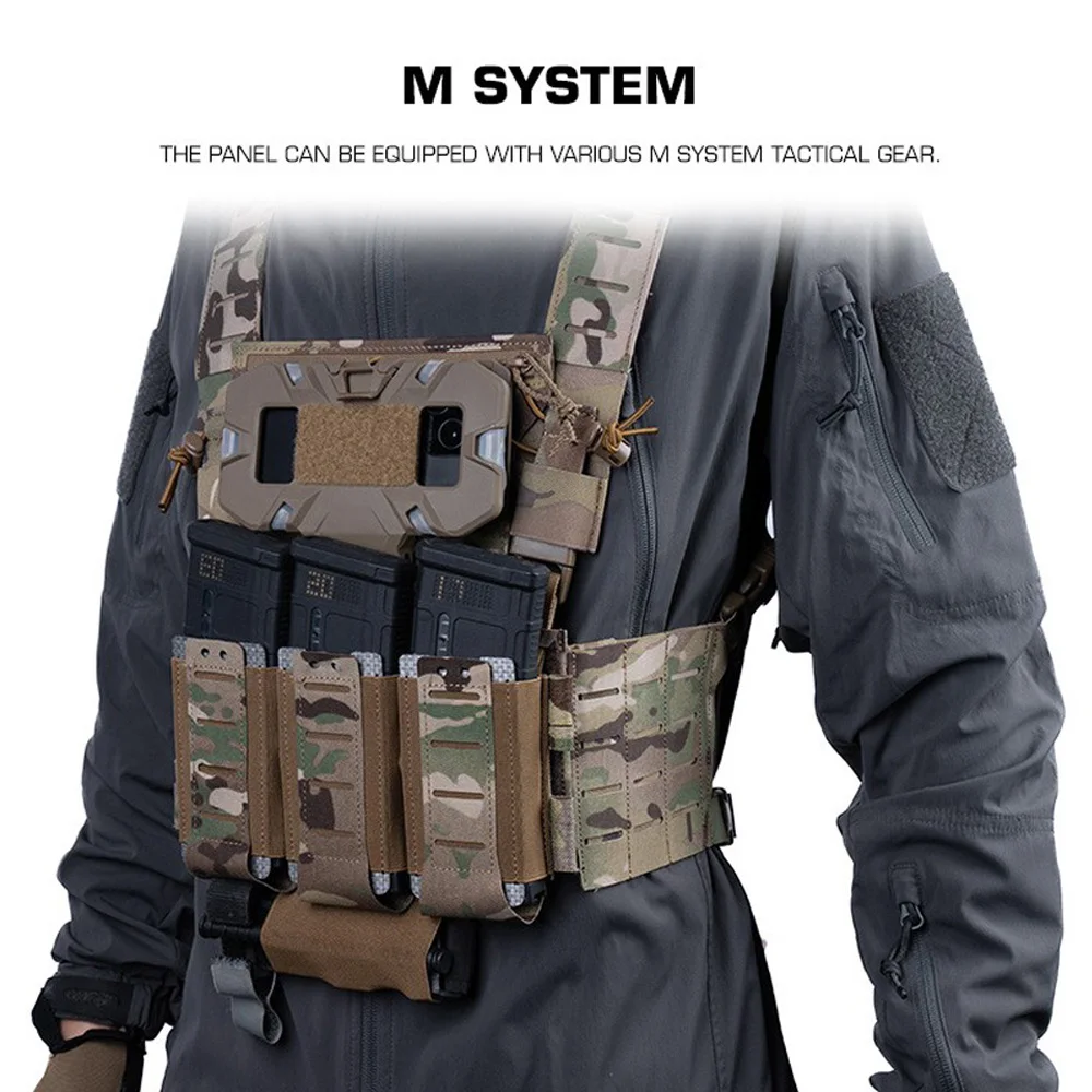 Panel frontal MOLLE modular para chaleco táctico con mapa y móvil - imagen 5