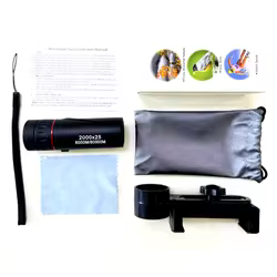 Monocular HD portátil con soporte para teléfono – Óptico para observación outdoor