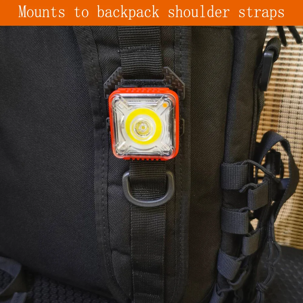 Linterna táctica EDC mini con clip MOLLE para camping y mochila - imagen 4