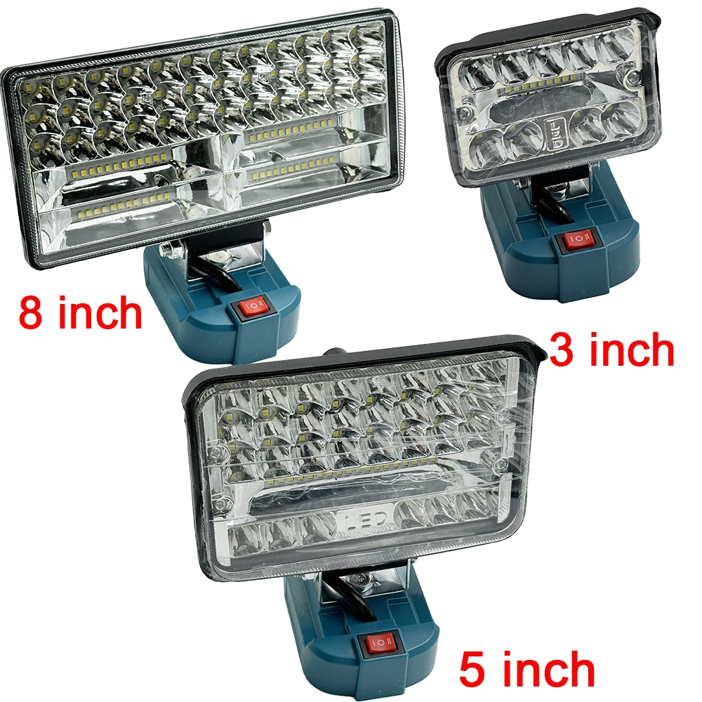 Lámpara de trabajo LED inalámbrica Makita para baterías, camping