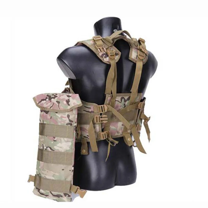 Chaleco táctico para airsoft con bolsa de hidratación - imagen 4