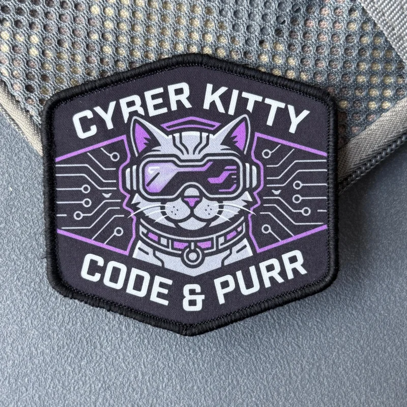 Parche táctico gato insignia moral gancho y bucle - imagen 5