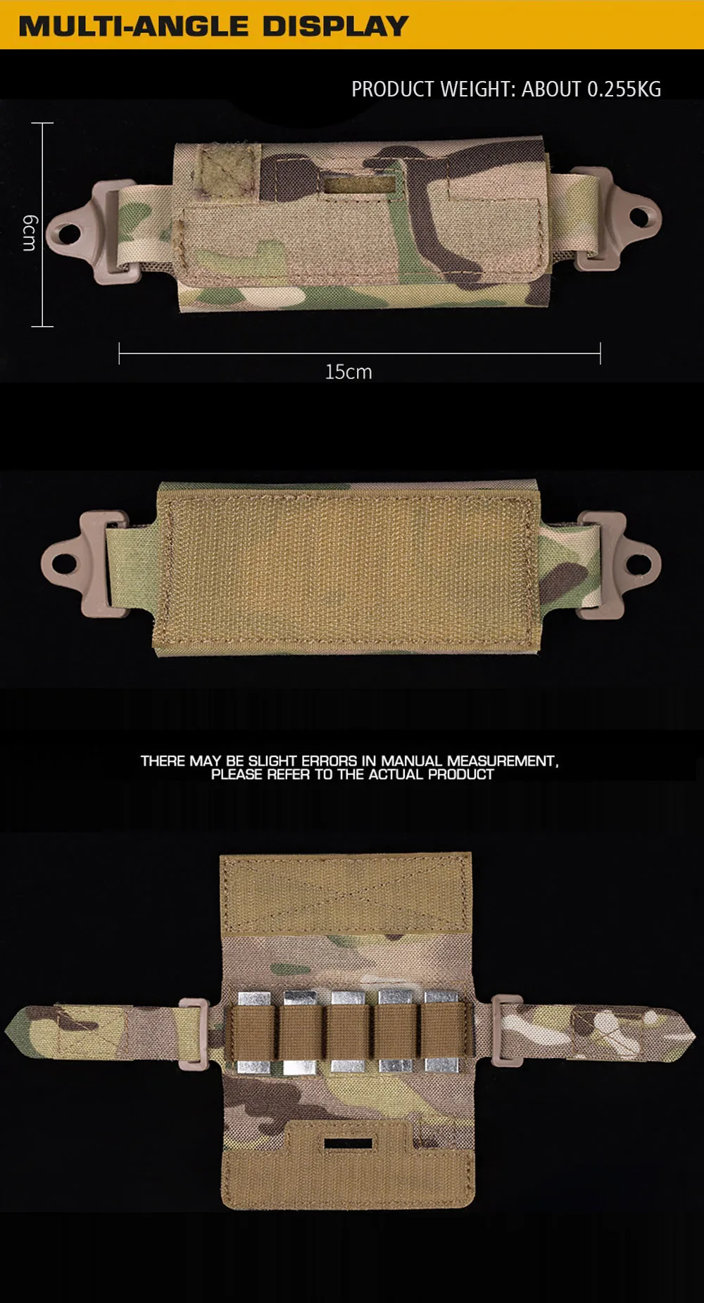 Bolsa de contrapeso para casco táctico en colores multicam y variantes