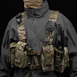 Alpha plataforma de pecho MOLLE con diseno dividido