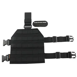 VULPO 1000D Nylon táctico Molle plataforma pierna caída pistola funda negro caqui