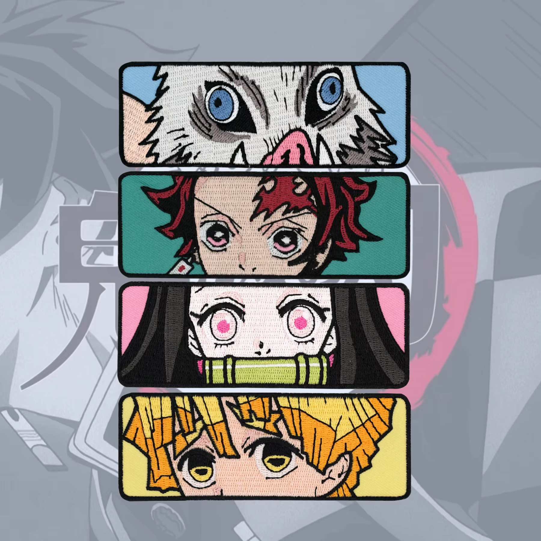 Parche Demon Slayer bordado con gancho y bucle insignia sombreros - imagen 3