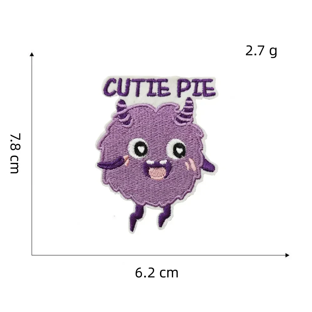 Parche bordado monstruo tierno para ropa de pareja, coser o planchar - imagen 2