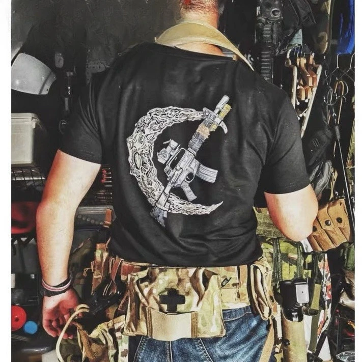 Camiseta táctica transpirable verano manga corta estampado clásico - imagen 4