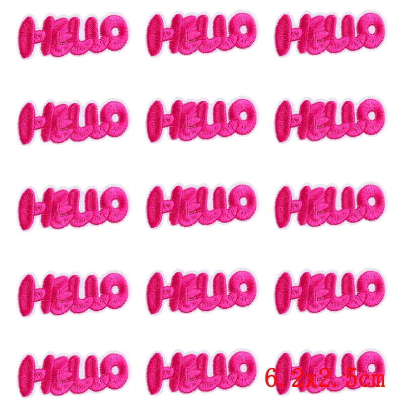 Parche táctico bordado letras y corazones rosas planchable - imagen 4