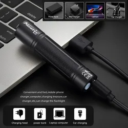 Linterna UV 3W USB recargable – Luz negra 365nm detección forense