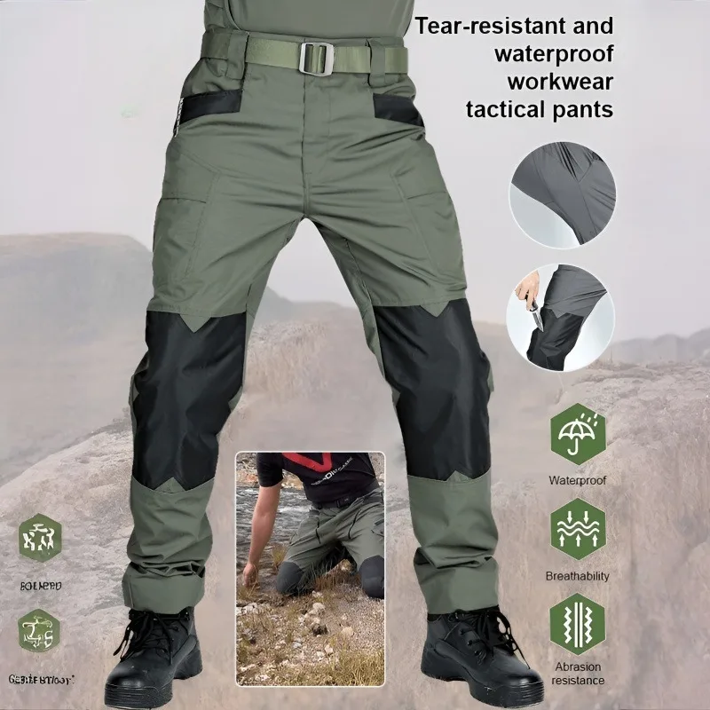 Pantalones tácticos cargo hombre multi-bolsillos aire libre - imagen 2