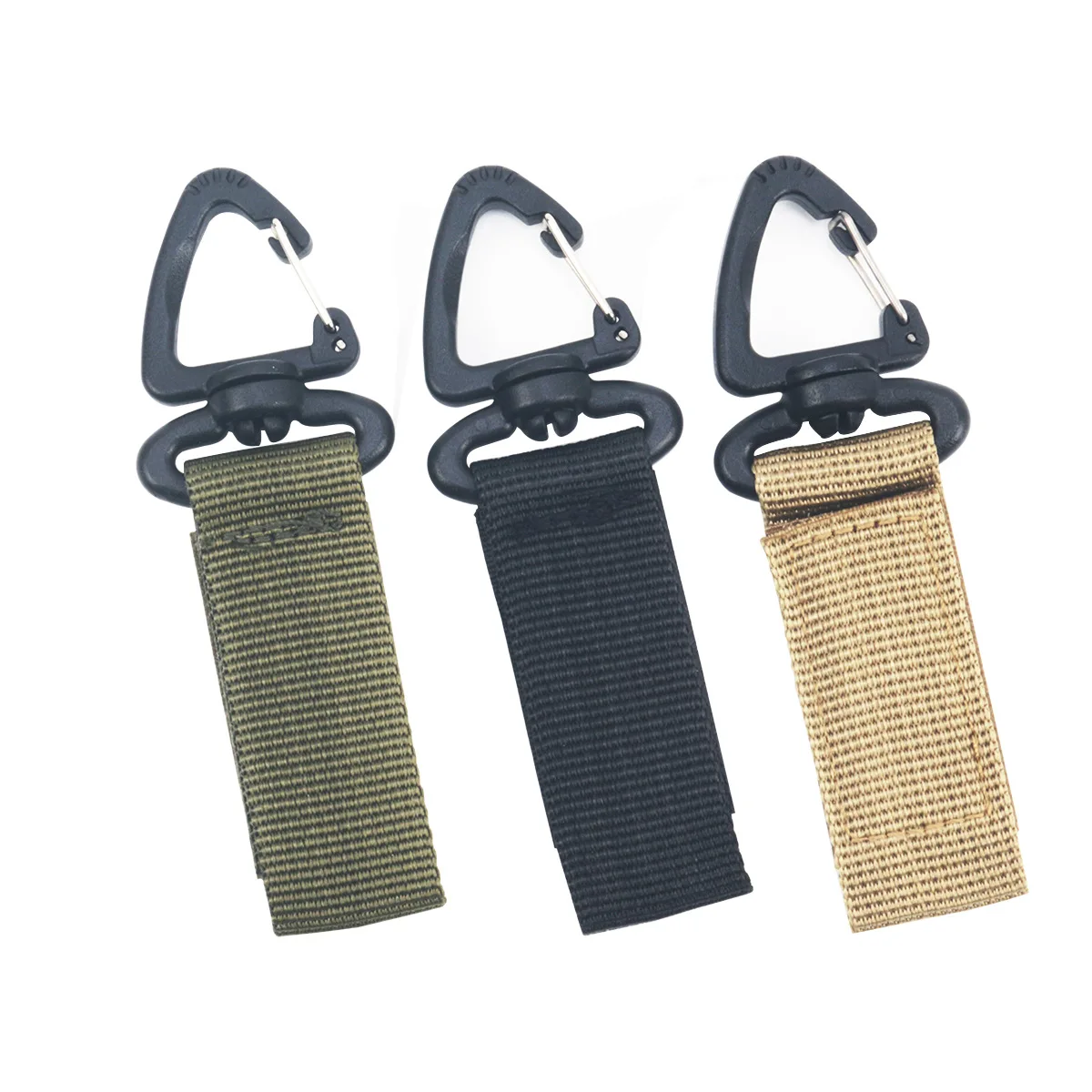Mosquetón táctico nailon – Giratorio 360° con sistema MOLLE y clip cinturón - imagen 3