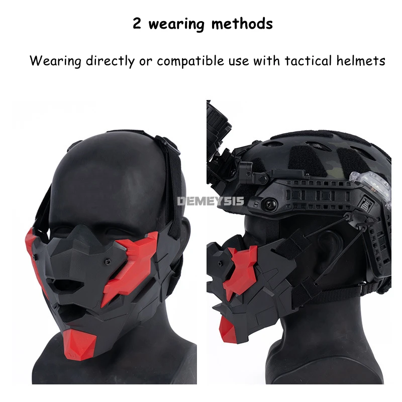 Máscara táctica de media cara transpirable para paintball y tiro