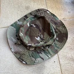Sombrero táctico transpirable ajustable ala ancha para protección solar
