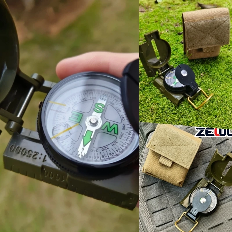 Brújula táctica de precisión para montañismo con funda MOLLE - imagen 4