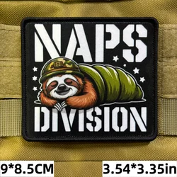 Parche táctico NAPS DIVISION Sloth Soldier perezoso gancho y bucle
