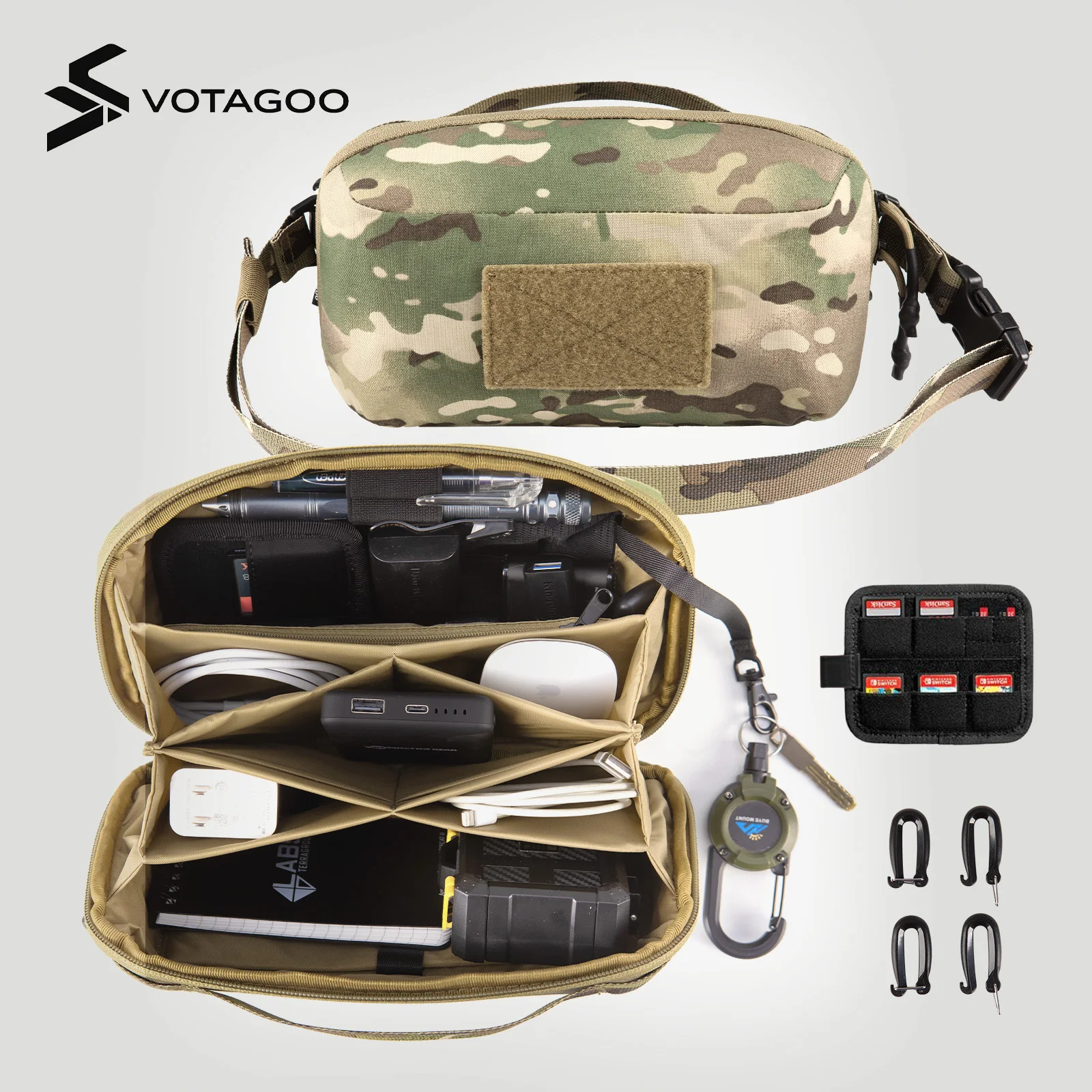 VOTAGOO bolsa organizadora táctica para accesorios y cables - imagen 4