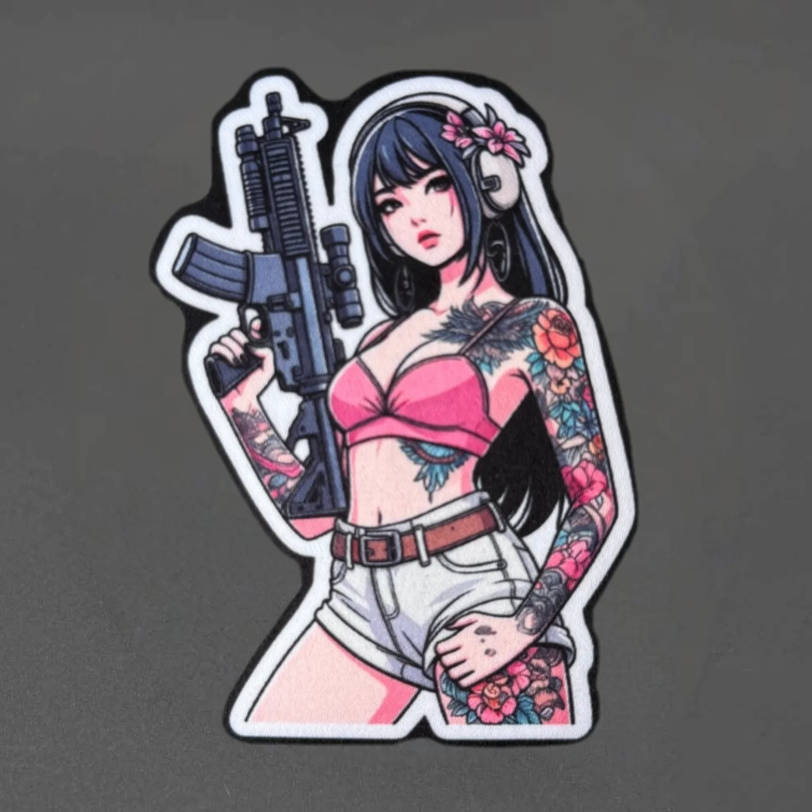 Parche táctico de anime con velcro para mochila