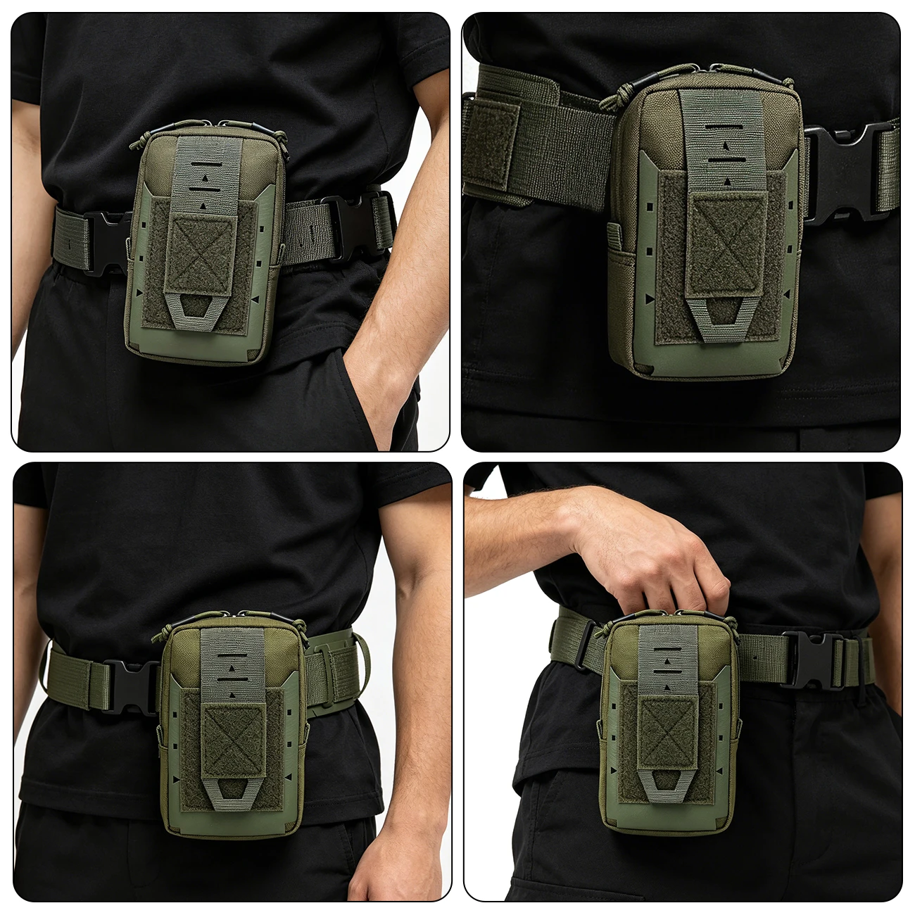 Bolsa táctica MOLLE para chaleco o cinturón con apertura rápida - imagen 5