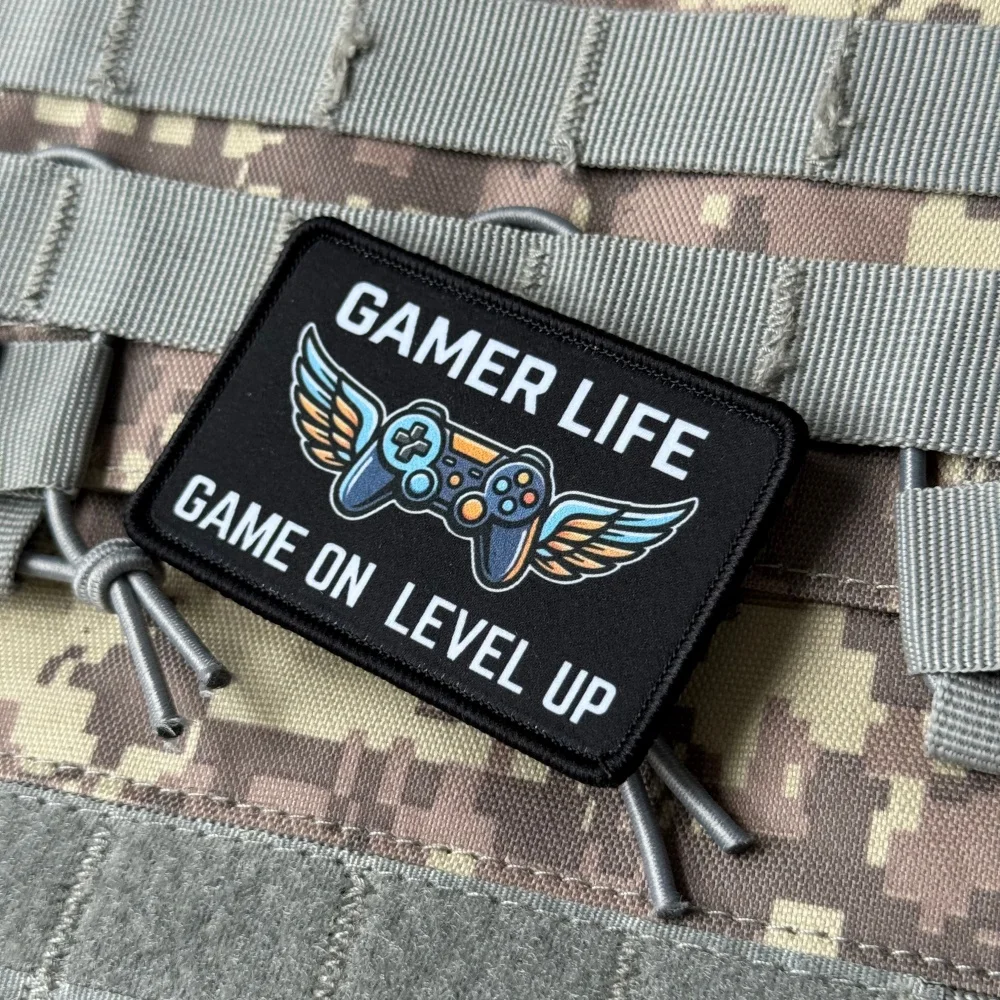 Parche táctico Gamer Level Up con velcro - imagen 5