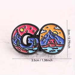 Pin esmaltado alfabeto aventura Letra G – Camping atardecer