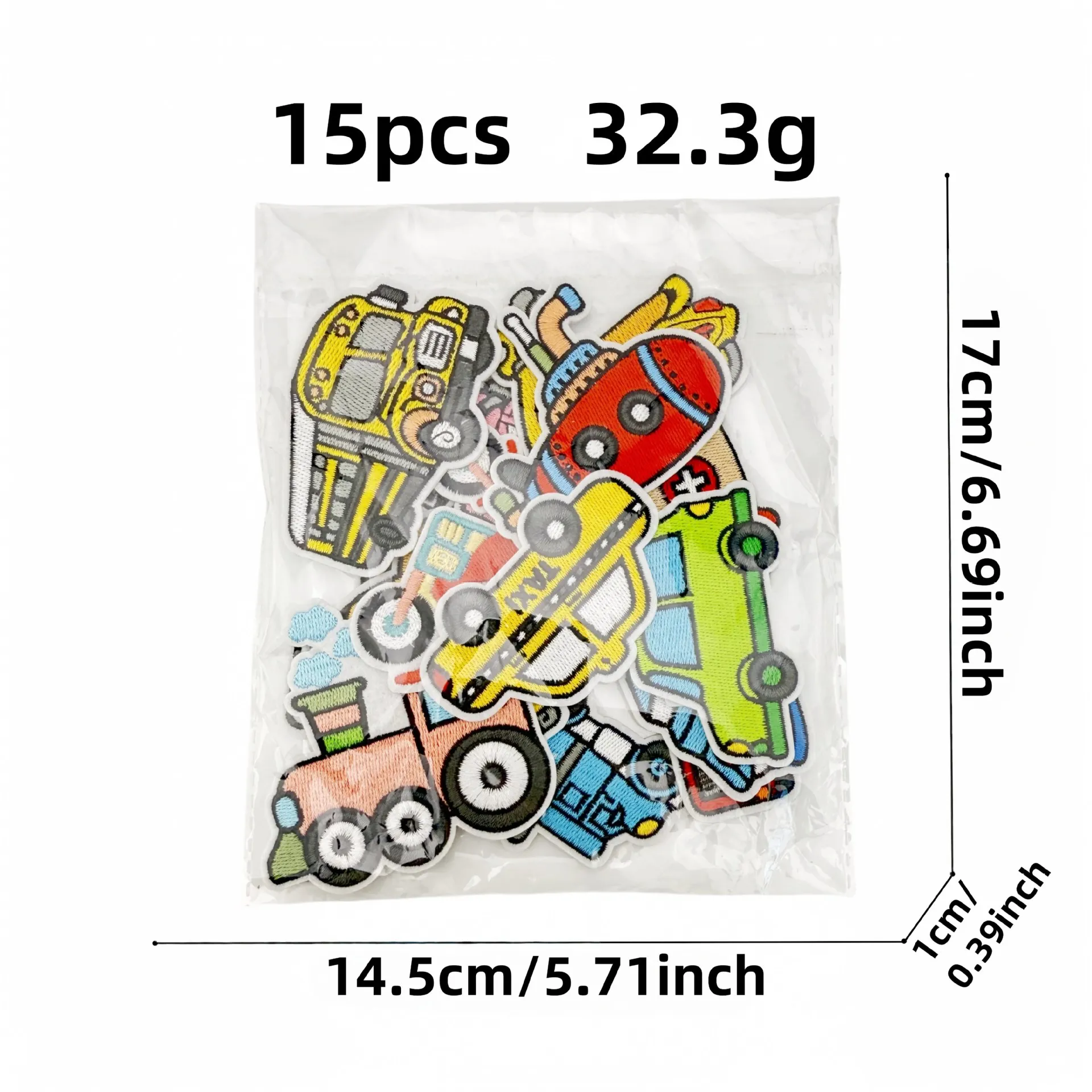 Parches bordados termoadhesivos de vehículos infantiles para planchar - imagen 5