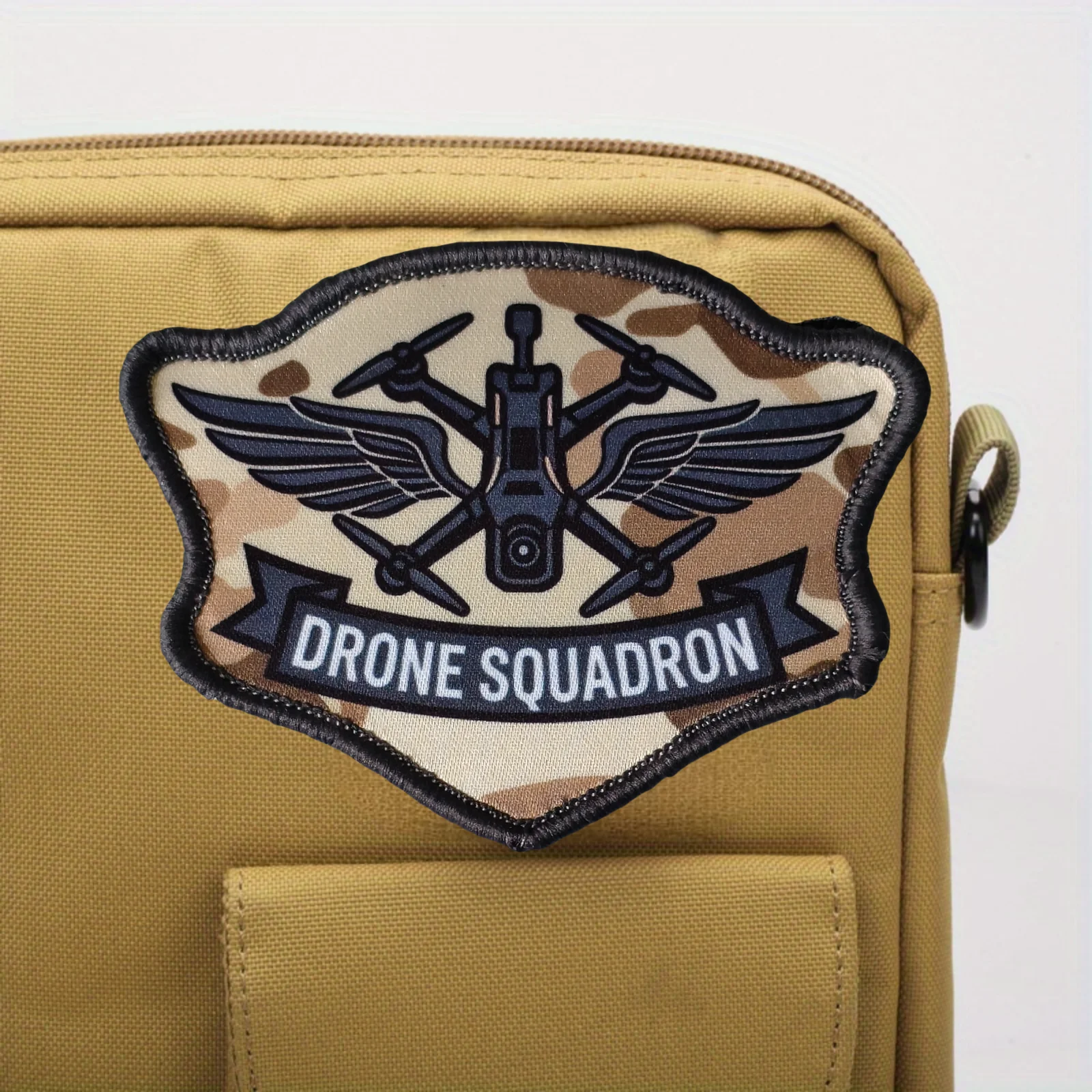 Parche táctico escuadrón de drones con velcro para chaleco - imagen 3