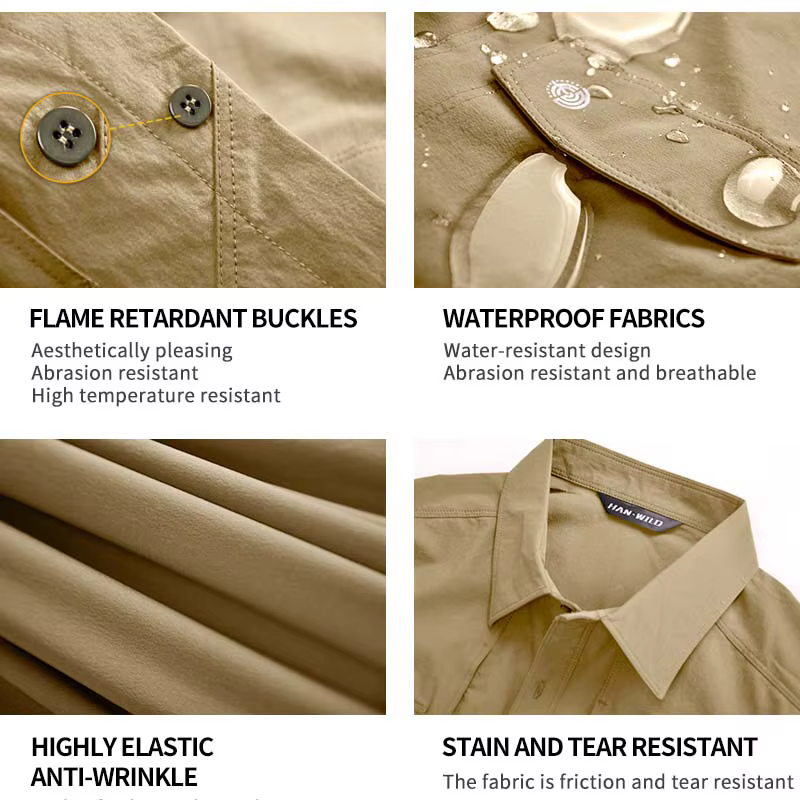 Camisa táctica larga de combate ripstop bolsillos MOLLE para hombre - imagen 2