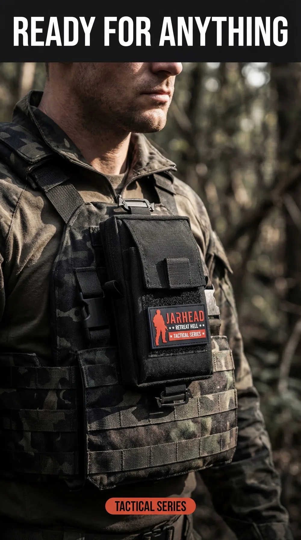 Bolsa táctica EDC con doble cremallera