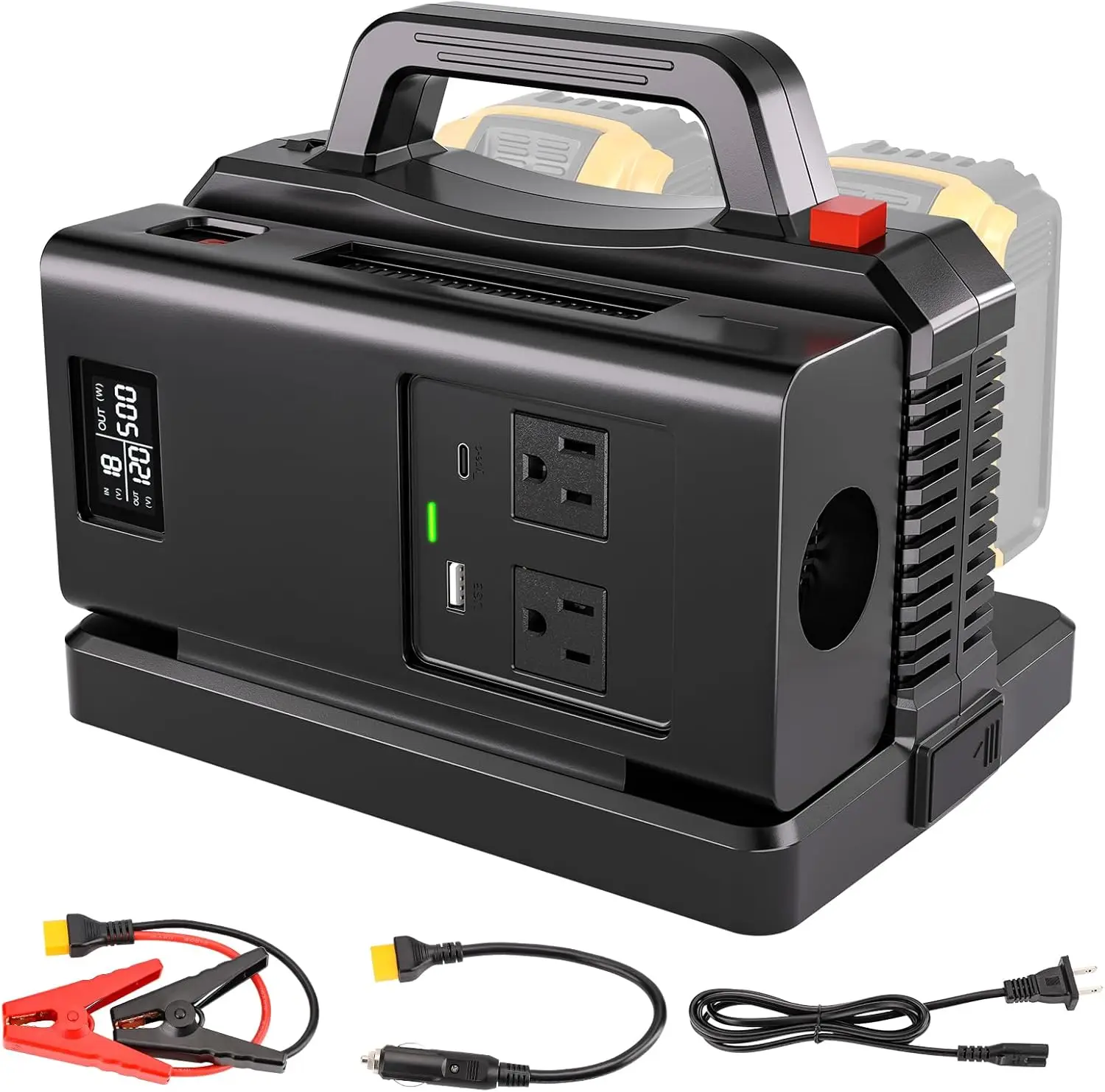 Inversor de Onda Sinusoidal Pura para baterías DeWalt USB-C/USB-A - imagen 4