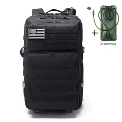Mochila táctica de exterior multicompartimento con bolsa de agua
