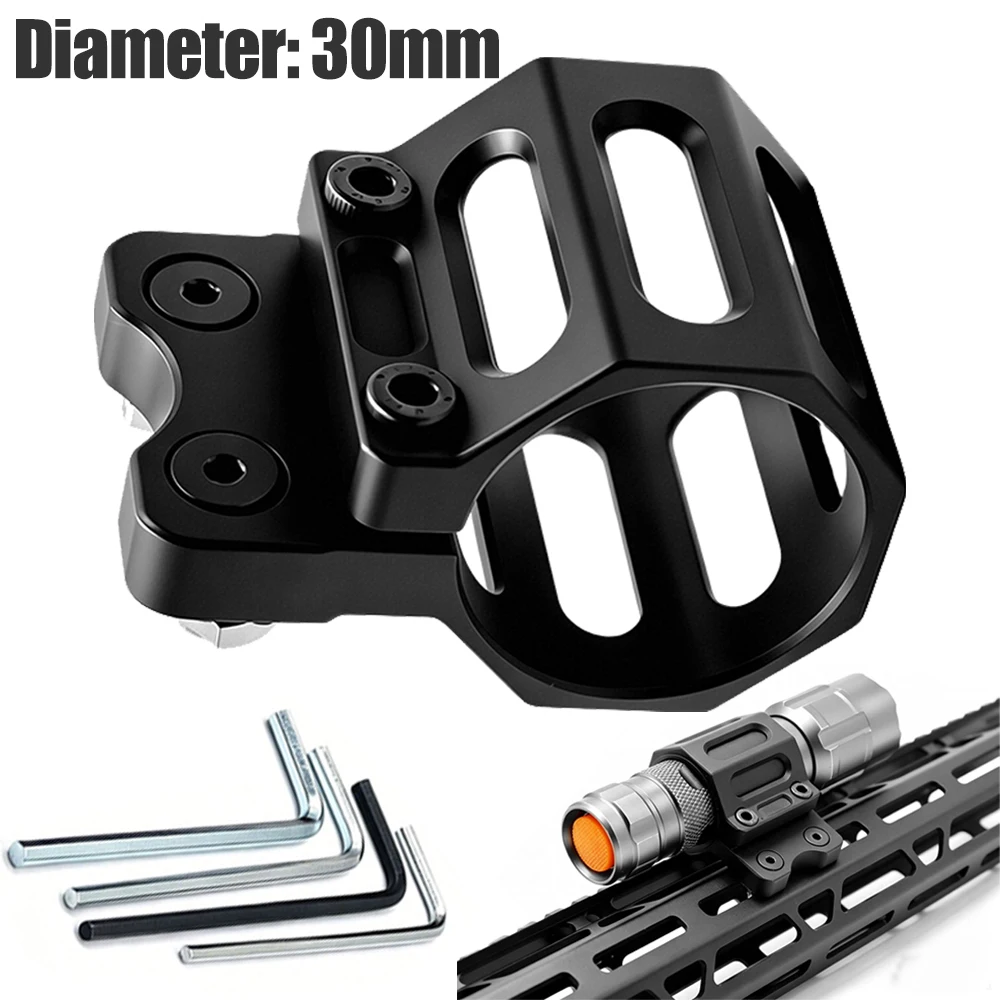 Soporte linterna táctica Kymod&M-K clip para riel Picatinny caza - imagen 5