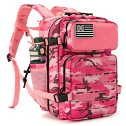 Mochila táctica MOLLE 45L corte láser portavasos doble
