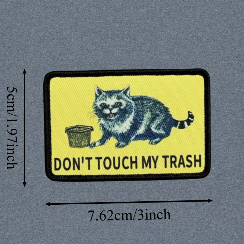 Parche táctico de moral con velcro gato Non'Touch My Trash