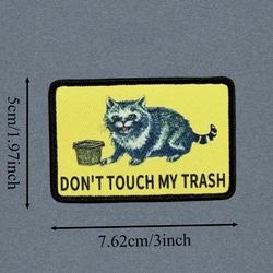 Parche táctico de moral con velcro gato Non'Touch My Trash