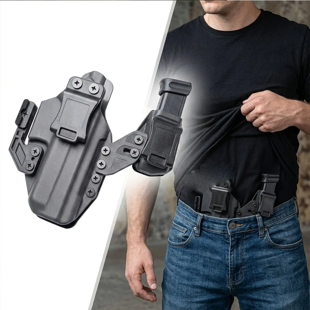 Funda táctica IWB oculta con clip y portacargador para pistola