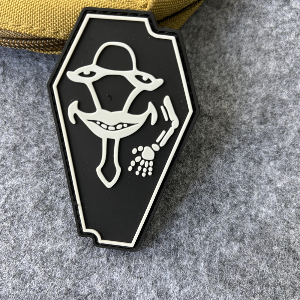 Parche táctico PVC 3D calavera – Gancho y bucle MOLLE para chaleco - imagen 4