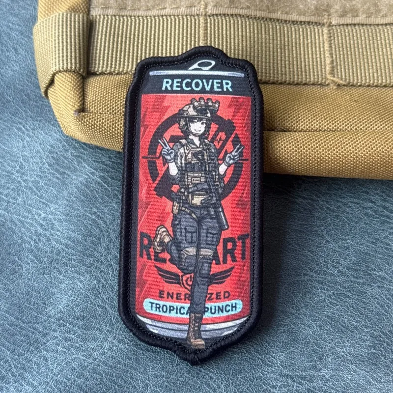 Parche táctico militar gancho y bucle chica soldado anime Restart - imagen 2