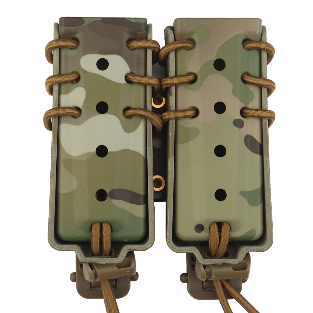 Funda táctica para cargador de pistola Molle con cordón elástico - imagen 2