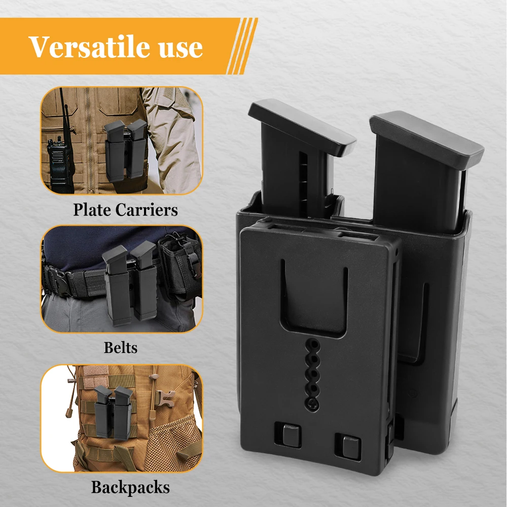 Funda táctica pistola MOLLE giratoria para cargadores 9mm y .40 S&W - imagen 5
