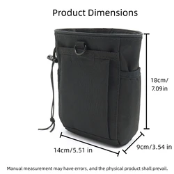Bolsa táctica MOLLE de cintura en nylon 600D para caza y municiones