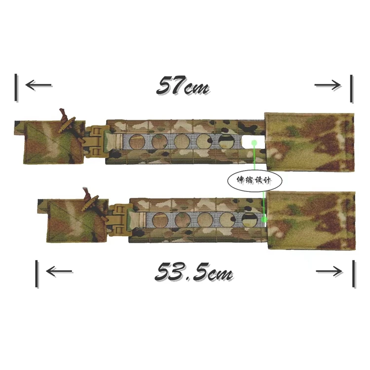 Detalle del diseño estilo FerroCummerbund y extensión de ajuste