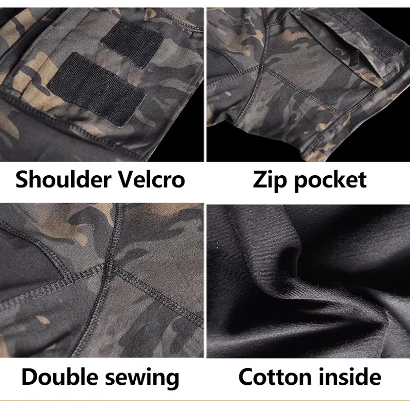 Uniforme táctico camuflaje MOLLE para airsoft, caza y senderismo - imagen 3
