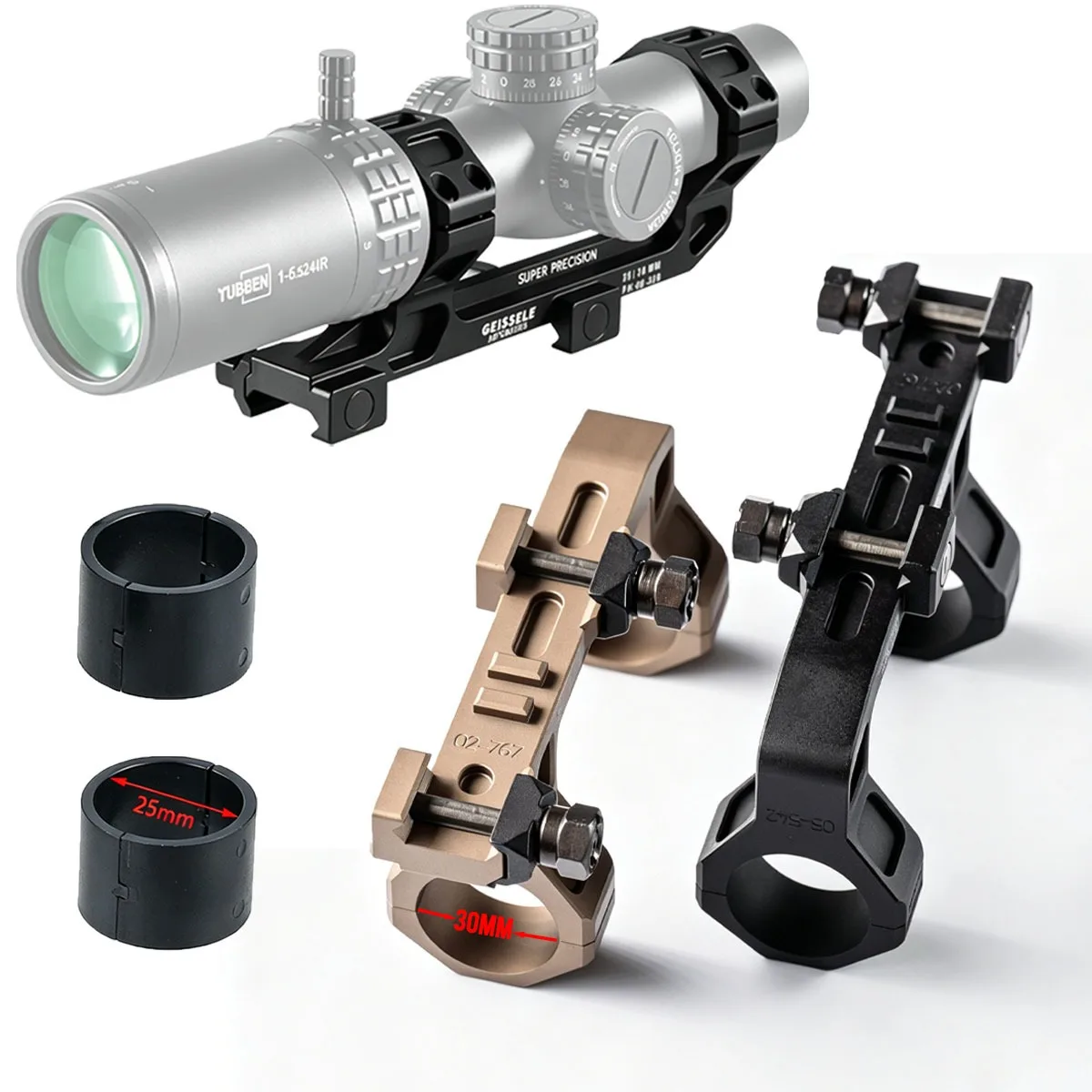 GE anillas QD cantilever para visor en riel Picatinny - imagen 3
