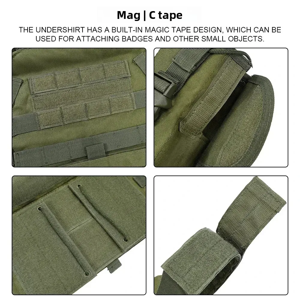 Chaleco táctico MOLLE camuflaje nylon airsoft combate montaña - imagen 2