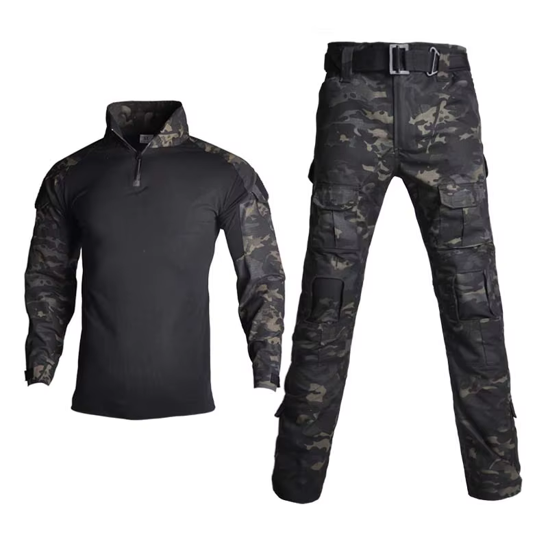 CP Uniforme táctico negro: camisa manga larga y pantalón cargo - imagen 5