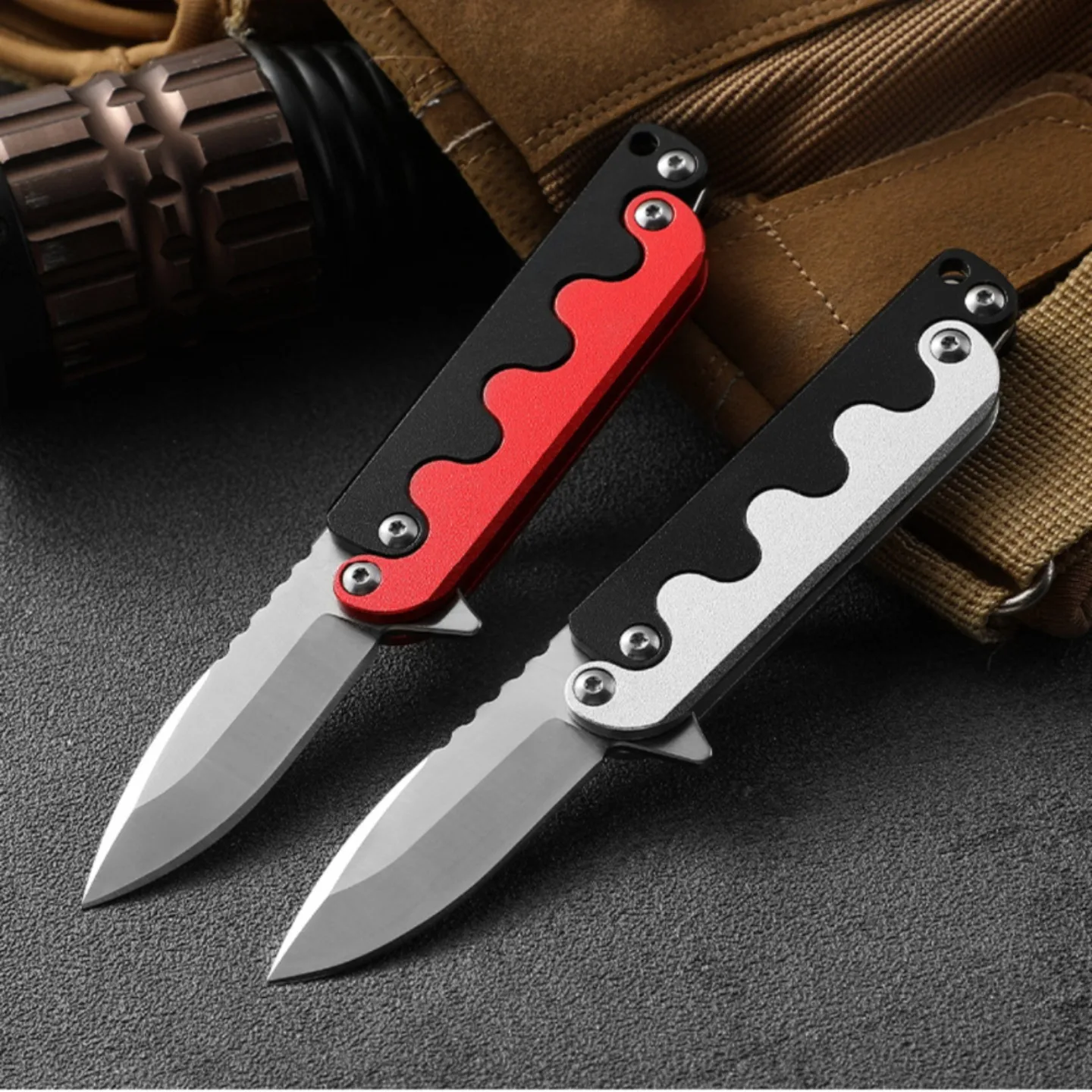 Cuchillo plegable EDC aluminio con clip de bolsillo y abridor - imagen 5