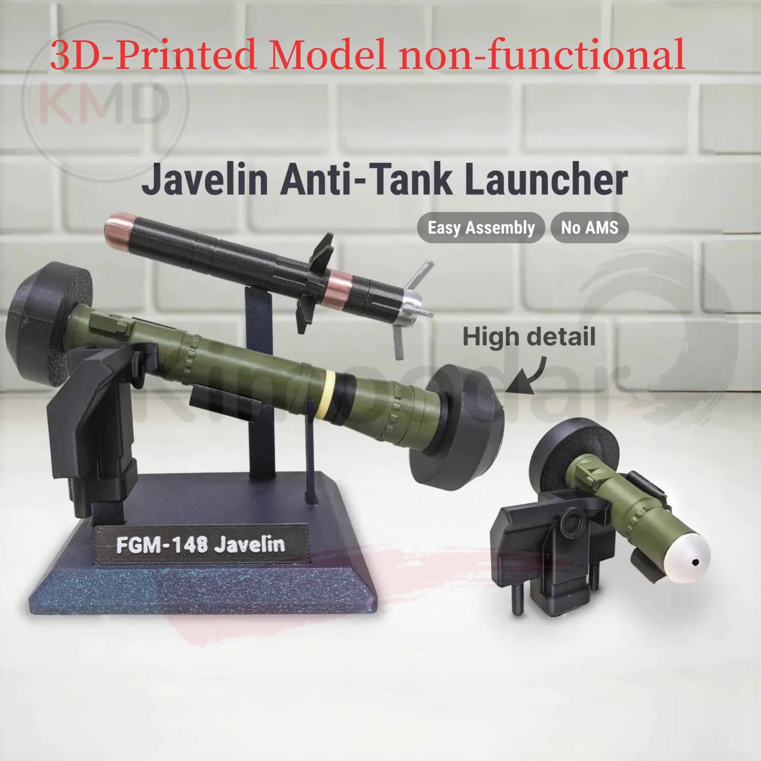 Modelo 3D impreso FGM-148 no funcional, adorno coleccionista - imagen 4