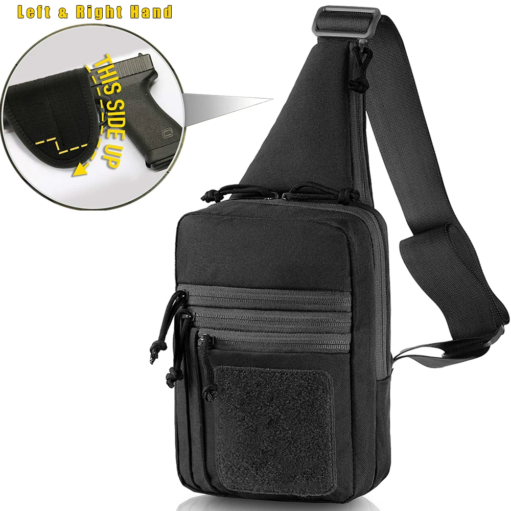 Bolsa de pecho portátil multicapa vista frontal